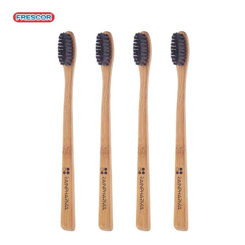 Oral Care Bamboo Toothbrush with Bamboo Charcoal Bristles Custom Logo Toothbrush