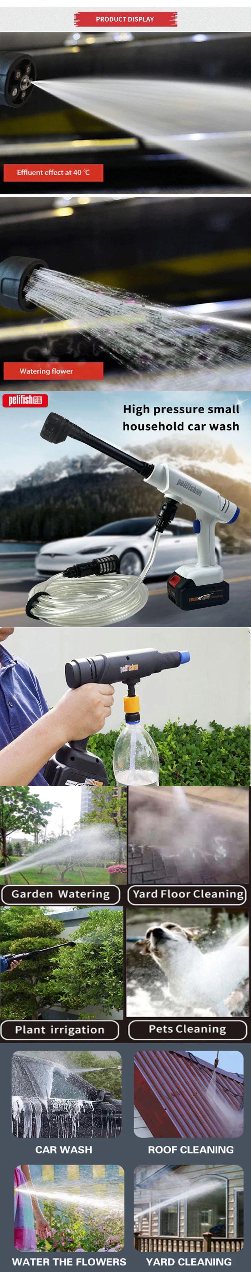 Car Wash Machine for Car Lithium Battery Water Bump for Hand Hold Wash