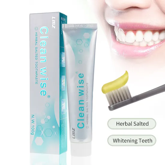 Free Sample OEM Private Label Fluoride Free Gum Bleeding Anti-Sensitive Whitening Herbal Salted Toothpaste