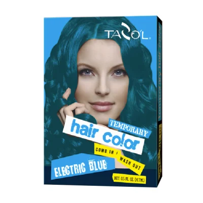 Popular 7g*2 Bright Blue Temporary Hair Color Personal Care with BSCI GMPC, ISO, Halal, Free Sale, SGS, FDA, COA, MSDS