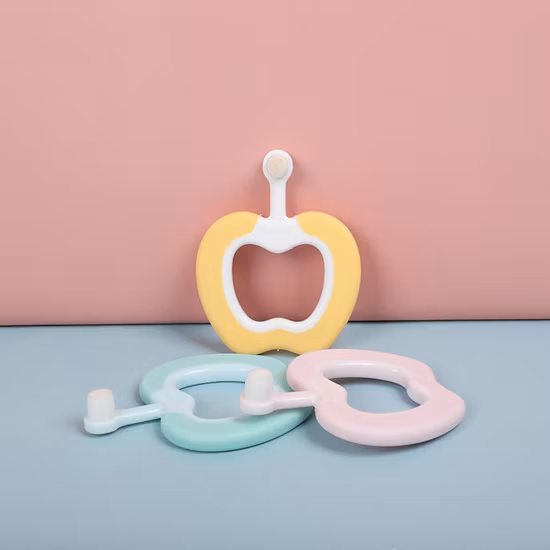 High Quality Cute Apple Handle 10000 Ultra Soft Bristle Baby Toothbrush