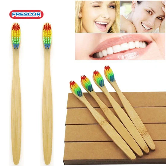 Oral Care Bamboo Toothbrush with Bamboo Charcoal Bristles Custom Logo Toothbrush
